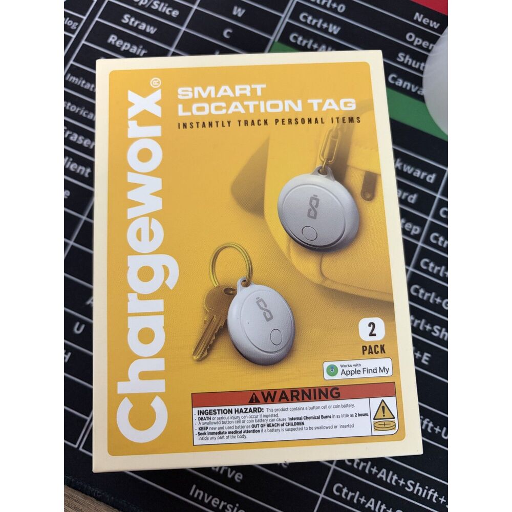 chargeworx smart location tag 2 pk